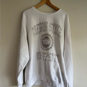 Oregon State University White Sweater